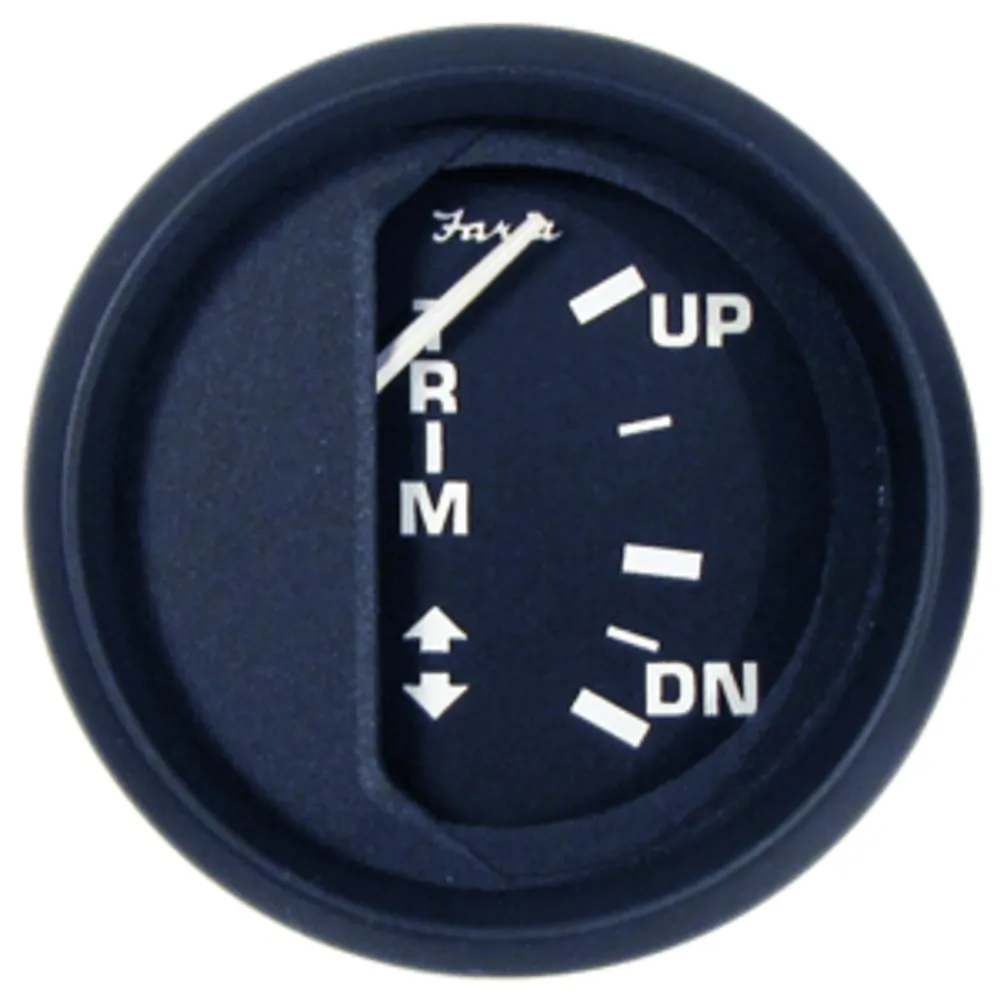 Faria Beede Instruments 12827 — Faria Euro Black 2" Trim Gauge f/ Johnson/Evinrude/Suzuki Outboard