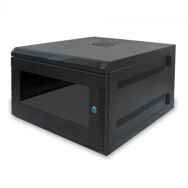 Wavenet WAV-CBTF-WM6U-SW — 6U Vented Wall Mount Rack Cabinet with Plexiglass Door