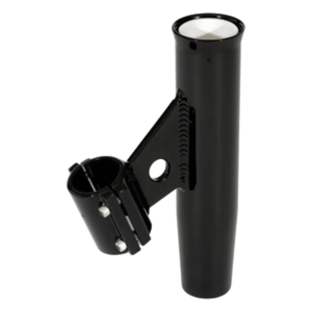 Lees Tackle RA5004BK — Lee's Clamp-On Rod Holder - Black Aluminum - Vertical Mount - Fits 1.900" O.D. Pipe
