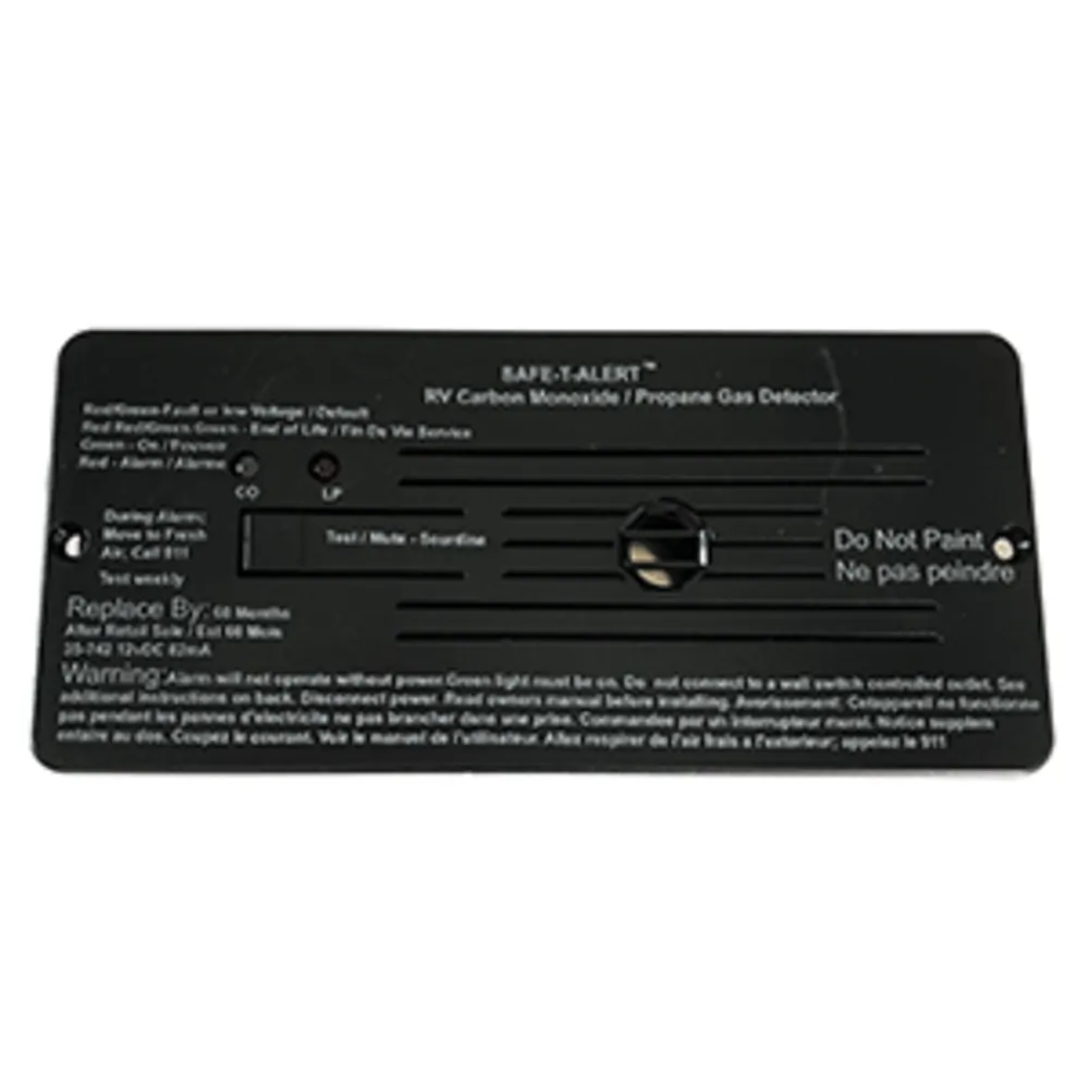 Safe-T-Alert 35-742-BL — Safe-T-Alert Combo Carbon Monoxide Propane Alarms Flush Mount - Black