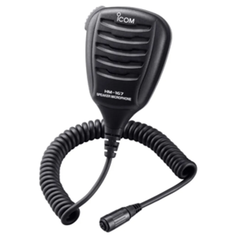 Icom HM167 — Icom HM-167 Waterproof Speaker Microphone for Marine Use