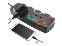 KENSINGTON K62690NA — SMARTSOCKETS STANDARD ADAPTER 8 OUTLET 8