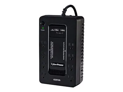 CyberPower ST625U — CYBERPOWER ST625U - UPS - COMPACT - STANDBY - OUTPUT 120 VAC+/-5% - 360WATT - 62