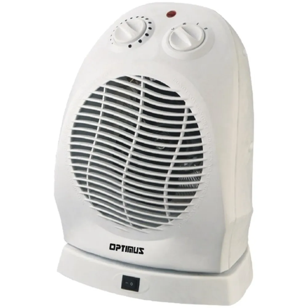 OPTIMUS H-1382 — Optimus Portable Oscillating Fan Heater with Thermostat