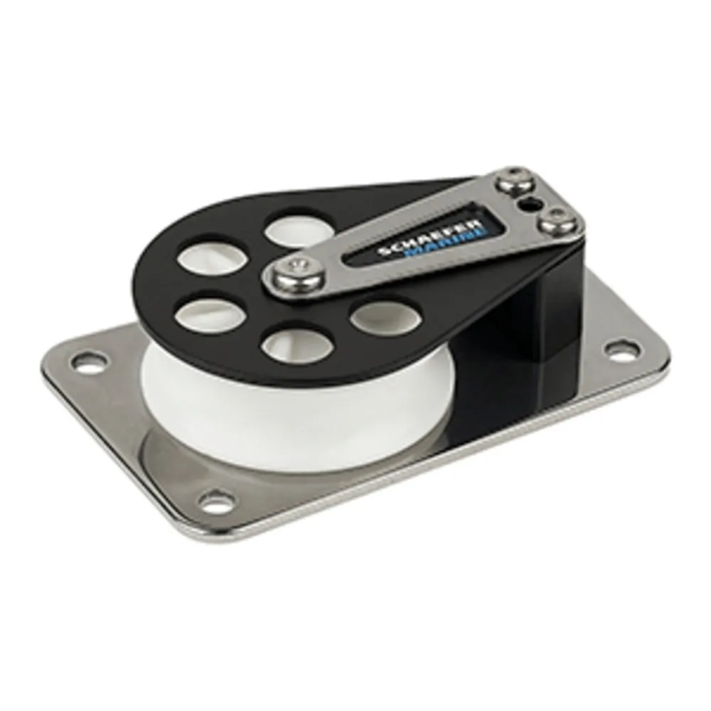 Schaefer Marine 704-11 — Schaefer Series 7 Flat Base/Aluminum Cheek/Delrin Sheave