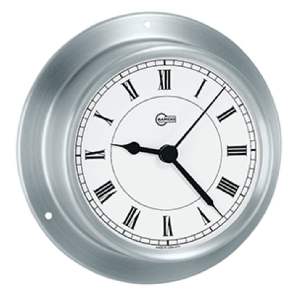 BARIGO 683RF - BARIGO Sky Series Quartz Ships Clock - Brushed Stainless Ste