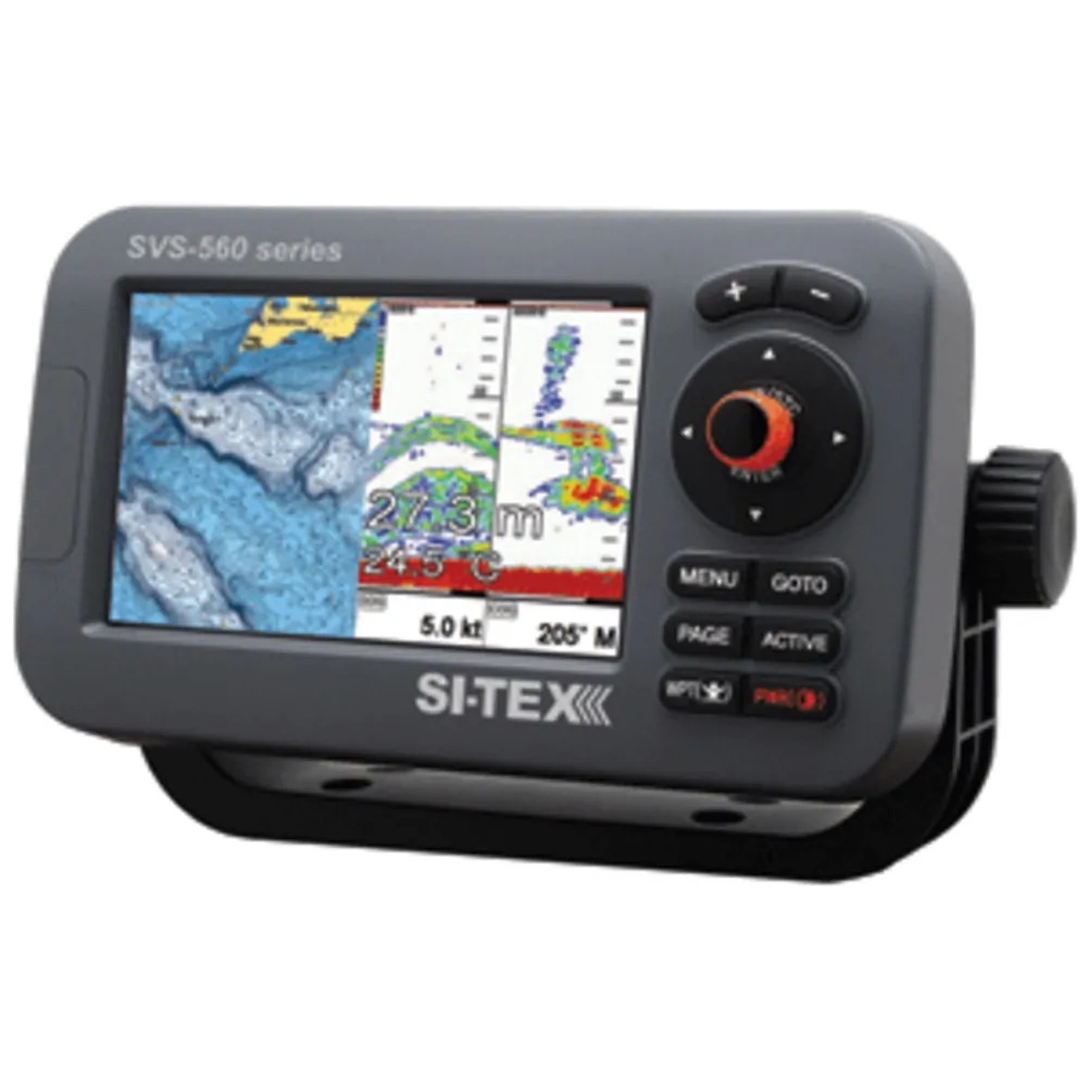 SI-TEX SVS-560CF — SI-TEX SVS-560CF Chartplotter - 5" Color Screen w/Internal GPS & Navionics+ Flexible Coverage