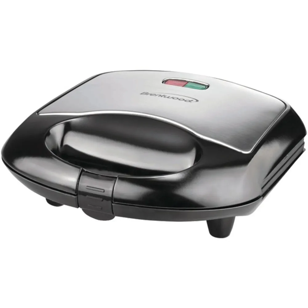 Brentwood TS-240B — Brentwood Non Stick Dual Sandwich Maker in Black and Silver