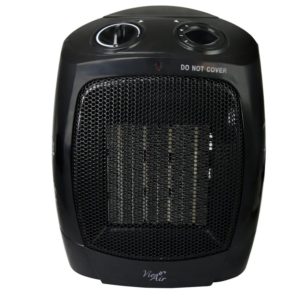 VIE AIR VA-603A — Vie Air 1500W Portable 2-Settings Office Black Ceramic Heater with Adjustable Thermostat