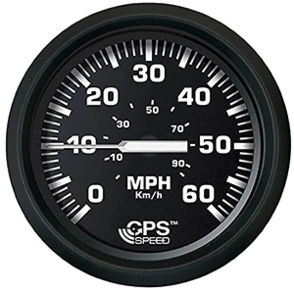 Faria Beede Instruments 32816 — Faria Euro Black 4" Speedometer 60MPH (GPS)