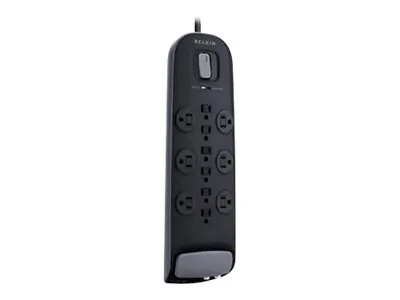 Belkin BV112230-08-BLK — 12-OUTLET SURGE PROTECTOR WITH 8 FT POWER CORD WITH CABLE/SATELLITE PROTECTION -