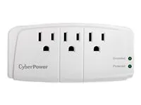 CyberPower CSB300W — 3 NEMA 5-15R OUTLETS WALL TAP PLUG 900 JOULES EMI/RFI $50K CEG