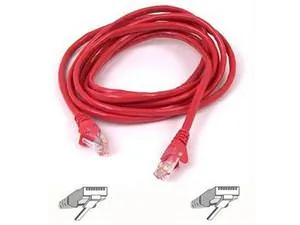 Belkin A3L791-03-RED — BELKIN 3L791-03-RED PATCH CABLE - UNSHIELDED TWISTED PAIR (UTP) - MALE LEFT GEND
