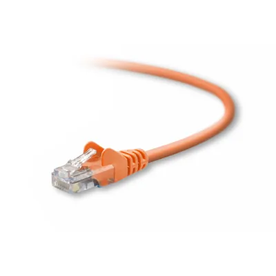 Belkin A3L791-15-ORG — BELKIN PATCH CABLE - UNSHIELDED TWISTED PAIR (UTP) - MALE LEFT GENDER - MALE RIG