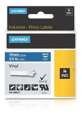 DYMO 1805417 — RHINO 3/4IN BLUE VINYL-19MM