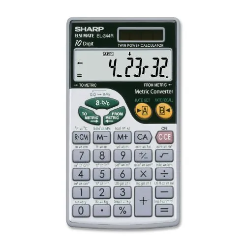 SHARP NEC SHREL344RB — Sharp Metric Conversion Calc