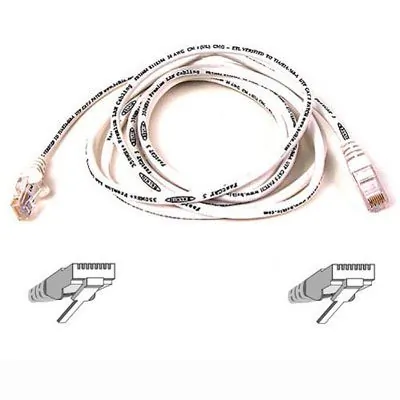 Belkin A3L980-10-WHT-S — PATCH CABLE - UNSHIELDED TWISTED PAIR (UTP) - MALE LEFT GENDER - MALE RIGHT GEND