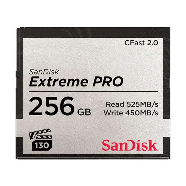 Western Digital SDCFSP-256G-A46D — SANDISK EXTREME PRO CFAST 2.0, 256GB, FULL HD, 4K VIDEO RECORDING