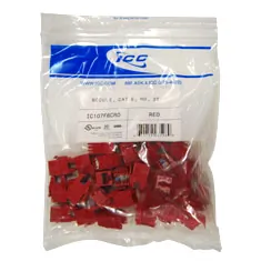 Cablesys ICC-IC107F6CRD — ICC ICC-IC107F6CRD Module, Cat 6, Hd, 25pk, Red