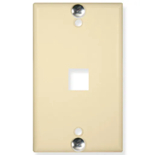 Cablesys ICC-IC107FFWIV — ICC ICC-IC107FFWIV Wall Plate, Phone, Flush, 1-port, Ivory