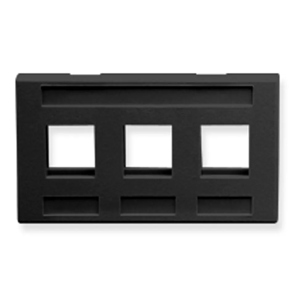 Cablesys ICC-IC107FM3BK — ICC ICC-IC107FM3BK Faceplate, Furniture, 3-port, Black