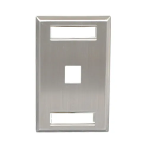 Cablesys ICC-IC107S01SS — ICC ICC-IC107S01SS Faceplate, Id, Stainless, 1-gang,1-port