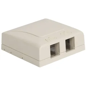 Cablesys ICC-IC108SB2WH — ICC ICC-IC108SB2WH Surface Mount Box, Elite, 2-port, White