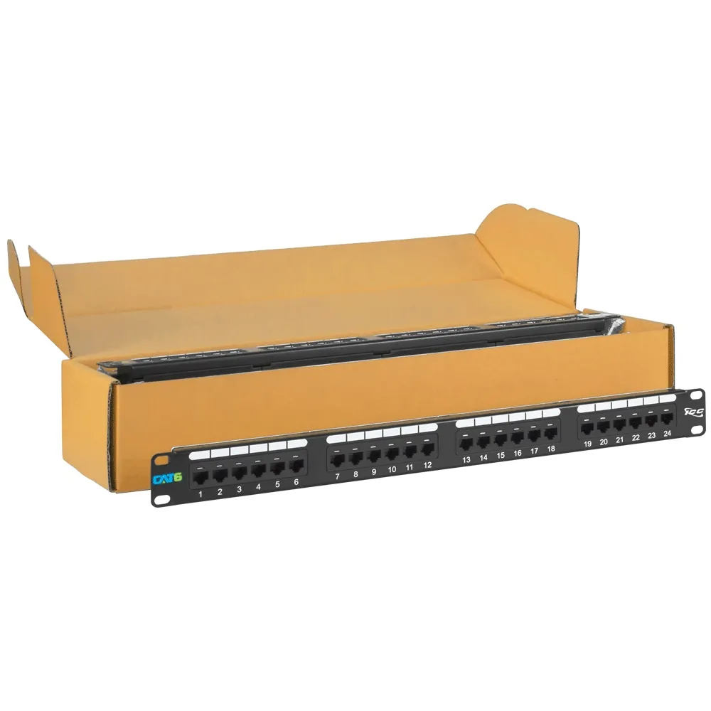Cablesys ICC-ICMPP2460V — ICC ICC-ICMPP2460V Patch Panel, Cat 6, 24-port, 1 Rms, 6 Pk