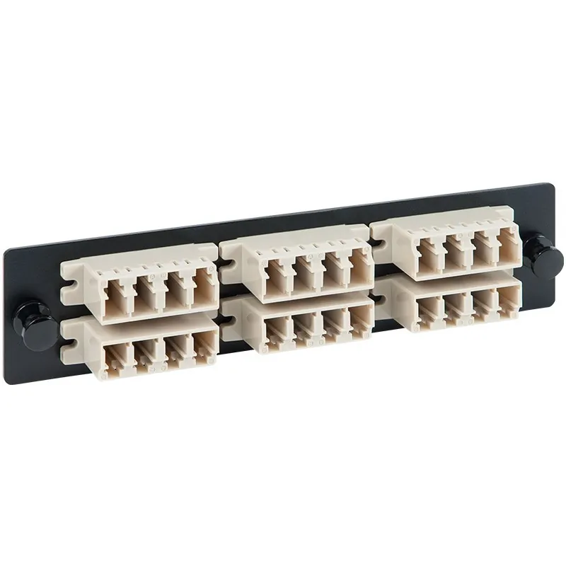 Cablesys ICC-ICFOPL1615 — 6-Port LC Quad Fiber Adapter Panel - 24F - Beige