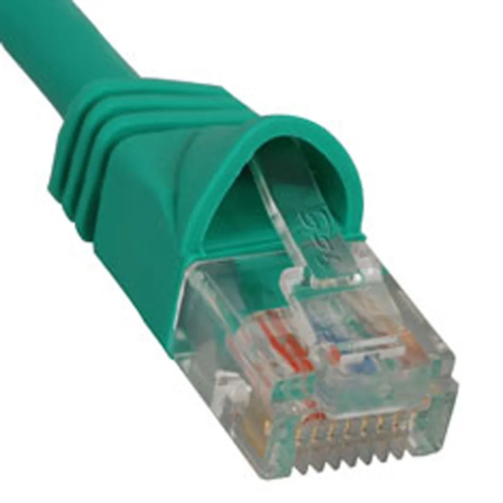Cablesys ICC-ICPCSJ01GN — 1' Green Cat5e Patch Cable with Molded Boot