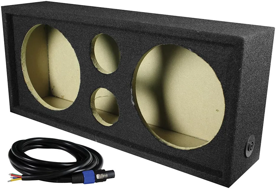 Qpower CH103S — Qpower Full Range Empty Box Holds 2 - 10 & 2 - Super Tweeter w/ Speakon connection with cable