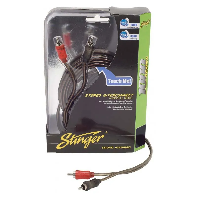 STINGER SI121.5 - Stinger 1.5FT 1000 Series RCA Coaxial Cable - 2 Channel