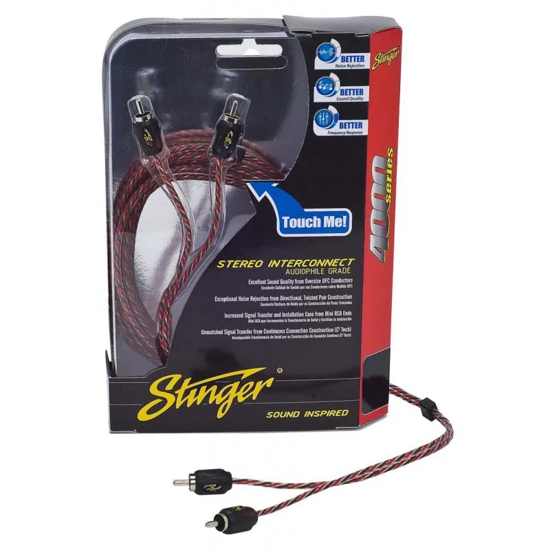 STINGER SI423 — Stinger 3FT 4000 Series 2-Channel Directional RCA Cables