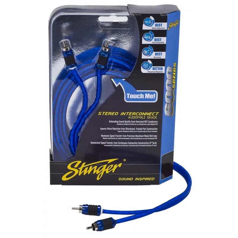 STINGER SI623 — STINGER 3FT Shielded RCA Cables Twisted Pair Design