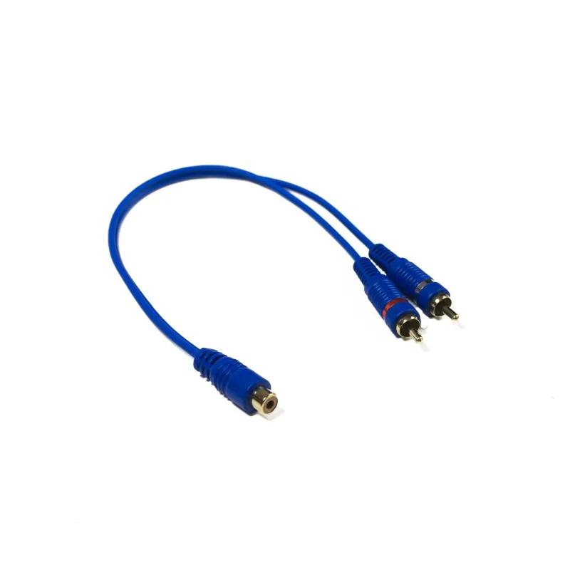 STINGER SSIBY2M — Stinger RCA Y-Cable 2M 1F Blue Interconnects