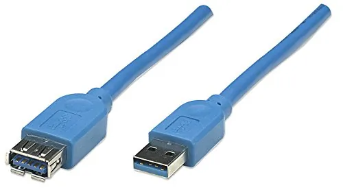 Manhattan 322447 — 10 FT USB 3.0 CABLE AM-AF BLU