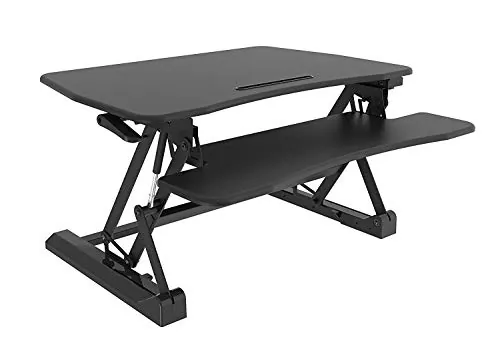 AMER NETWORKS EZRISERPRO — SIT STAND HEIGHT ADJUSTMENT UP TO 16.3 ABOVE DESK SURFACE WITH 8 INCREMENTAL HEI