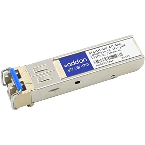 ADDON GLC-LH-SM-AO-5PK — ADDON CISCO GLC-LH-SM COMPATIBLE TAA COMPLIANT 1000BASE-LX SFP TRANSCEIVER (SMF,
