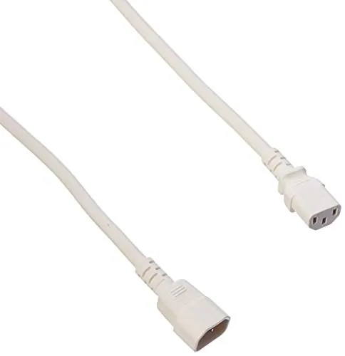 LEGRAND 17539 — 3FT C14 to C13 Power Cable - 14/3 SJT - White