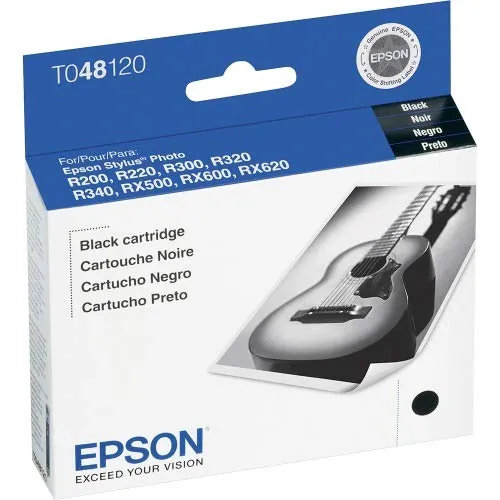 EPSON T048120-S - Epson 48 Ink Cartridge - Black - Inkjet - Standard Yield - 4