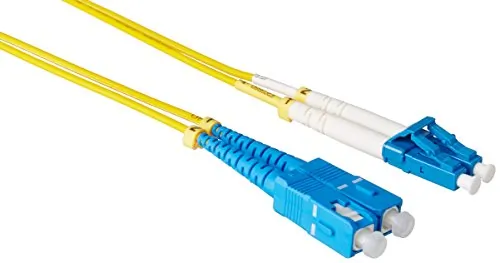ADDON ADD-SC-LC-5M9SMF — ADDON 5M SC TO LC YELLOW OS2 DUPLEX OFNR (RISER-RATED) SMF FIBER PATCH CABLE