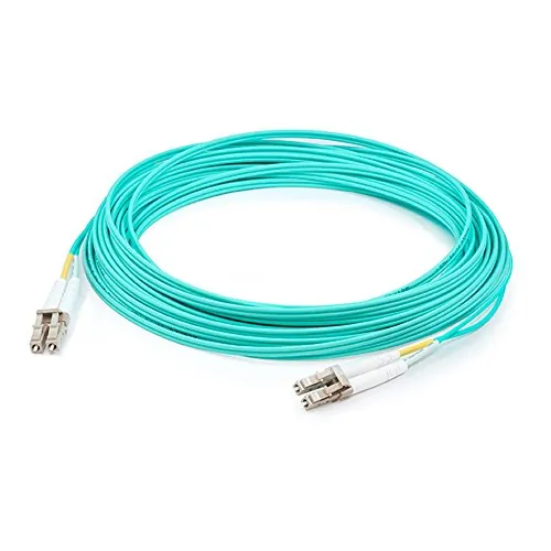 ADDON AJ835A-AO — 2M LC TO LC AQUA OM3 DUPLEX OFNR (RISER-RATED) FIBER PATCH CABLE