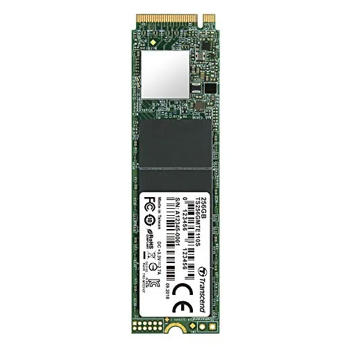 Transcend TS256GMTE110S — 256GB,M.22280,PCIEGEN3X4,3DTLC,DRAM-LESS