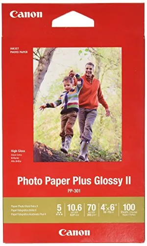 CANON 1432C006 — Photo Paper Plus Glossy II (4 x 6, 100 Sheets)
