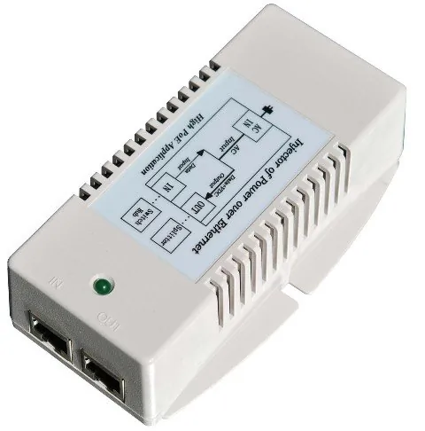 TYCON SYSTEMS TP-POE-HP-56G-FBN - 56V 60W Gigabit Passive PoE Injector - 4 Pair