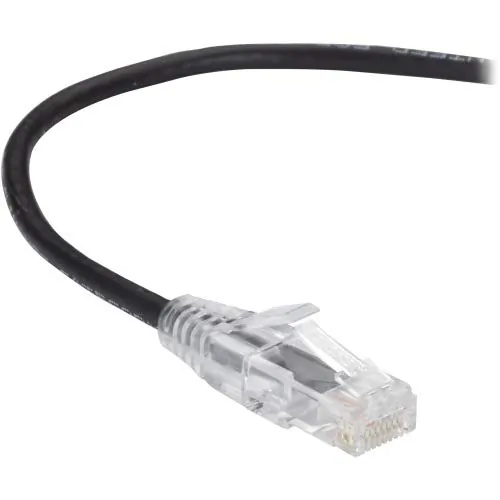BLACK BOX CORPORATION C6PC28-BK-07 — BLACK BOX SLIM-NET CAT6 PATCH CABLES FEATURE A LOW-PROFILE DESIGN THAT SAVES SPA
