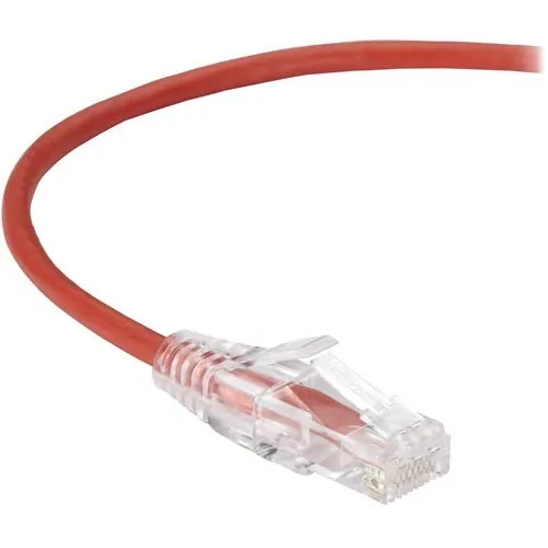BLACK BOX CORPORATION C6PC28-RD-04 — BLACK BOX SLIM-NET CAT6 PATCH CABLES FEATURE A LOW-PROFILE DESIGN THAT SAVES SPA