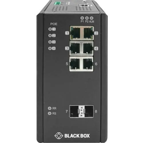 BLACK BOX CORPORATION LIE1082A — SWITCH PROVIDES 4 10/100/1000-MBPS RJ-45 POE+ PORTS, 2 RJ45 10/100/1000-MBPS POR