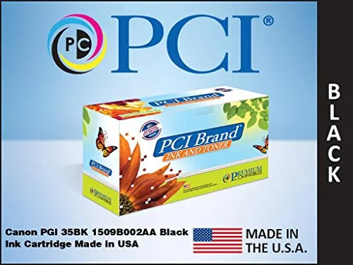 PCI PGI-35BK-PCI — PCI BRAND ECO-FRIENDLY REMAN CANON PGI35 1509B002 BLACK INK CARTRIDGE FOR CANON