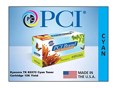 PCI TK-8337C-PCI — PCI BRAND KYOCERA TK-8337C TK-8339C 1T02RLCUS0 1T02RLCCS0 CYAN TONER CARTRIDGE 1